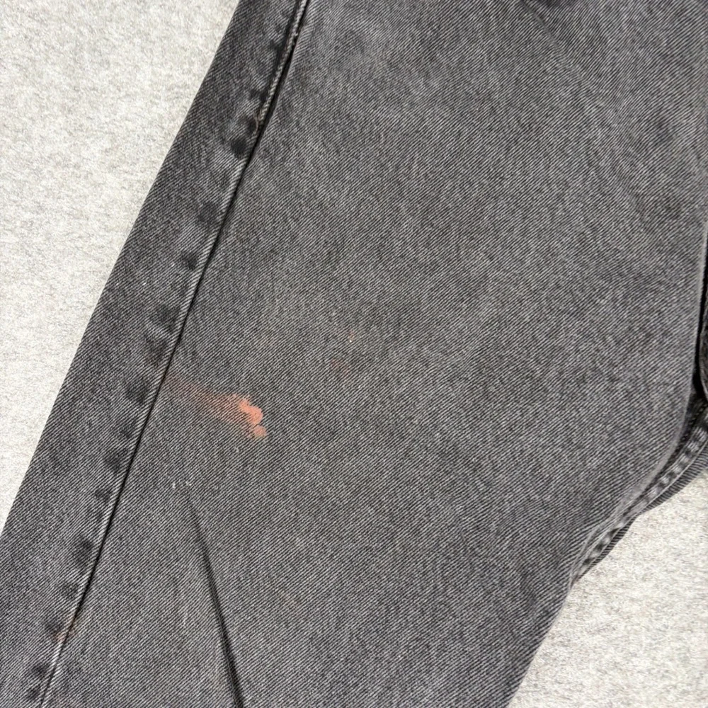 Levi's 505 Straight Leg Jeans‎ Mens 33x32 Faded Black Distressed Denim Workwear